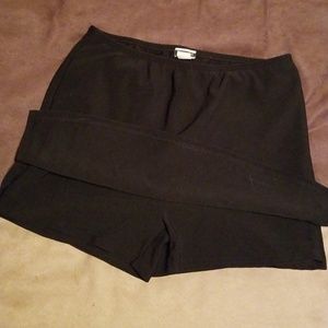 Stretchy black skort